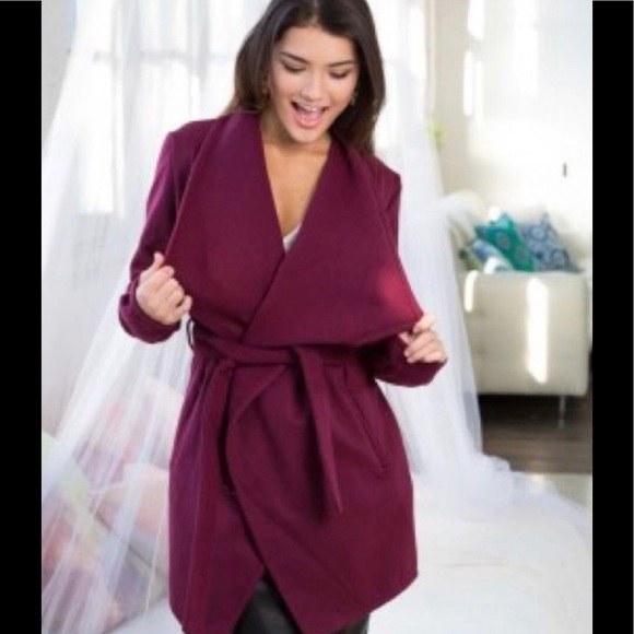 CM3 Outfitters Jackets & Blazers - New Burgundy Coat
